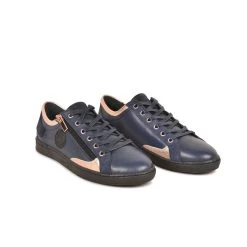 Pataugas JESTER/MIX F4H MARINE/ROSE -Rue des Chaussures Soldes Boutique 628254 BASKET FEMME JESTER MIX F4H MARINE ROSE 4