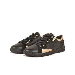 Pataugas JESTER/MIX F4I NOIR/DORÉ -Rue des Chaussures Soldes Boutique 628254 BASKET FEMME JESTER MIX F4H NOIR DORE 5 85ac9123 6bed 4796 86f8 a699064089d6