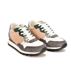 Pataugas ASTATE/MIX F4H ARGENT -Rue des Chaussures Soldes Boutique 628285 BASKET FEMME ASTATE MIX GRIS PECHE web4