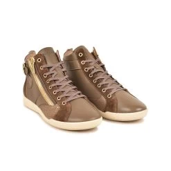 Pataugas PALME/MIX F4H TAUPE -Rue des Chaussures Soldes Boutique BASKET FEMME PALME MIX F4H TAUPE 628270 154 4