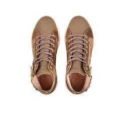 Pataugas PALME/MIX F4H TAUPE -Rue des Chaussures Soldes Boutique BASKET FEMME PALME MIX F4H TAUPE 628270 154 6