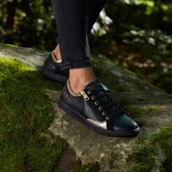 Pataugas JESTER/MIX F4H NOIR/DORÉ -Rue des Chaussures Soldes Boutique F Jester MIX Noir Dore